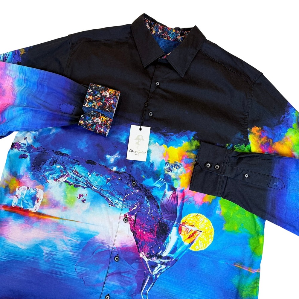 Robert Graham RARE "Sweet Song" Long Sleeve Sport Shirt Mens 1XLT $218